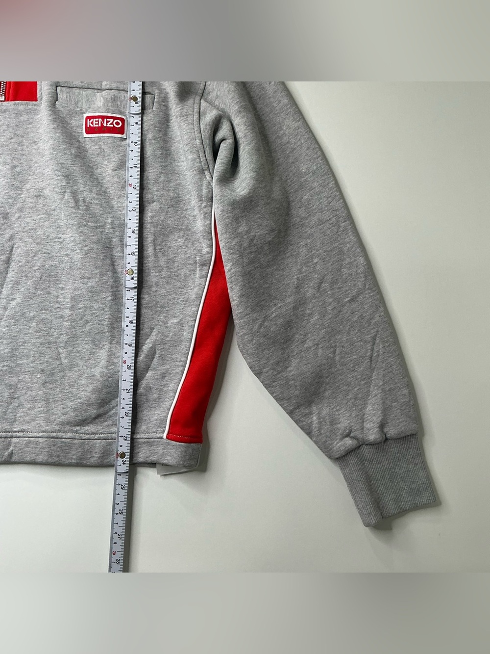 KENZO Sweatshirt Floral Rose embroidered CrewNeck pullover heater gray Preowned - Picture 7 of 10